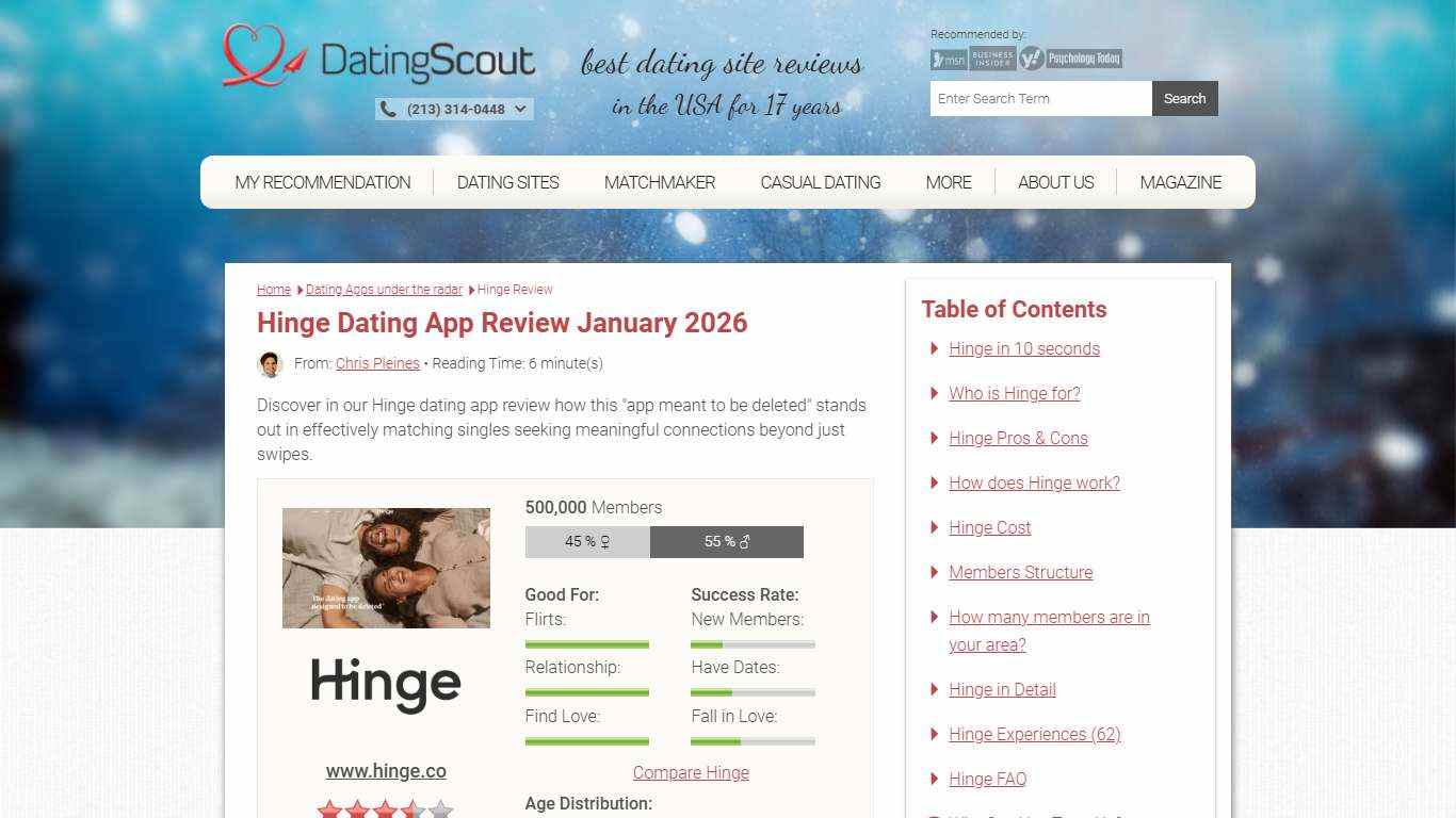 Hinge Dating App Review January 2026: Worth It or Waste of Time? - DatingScout