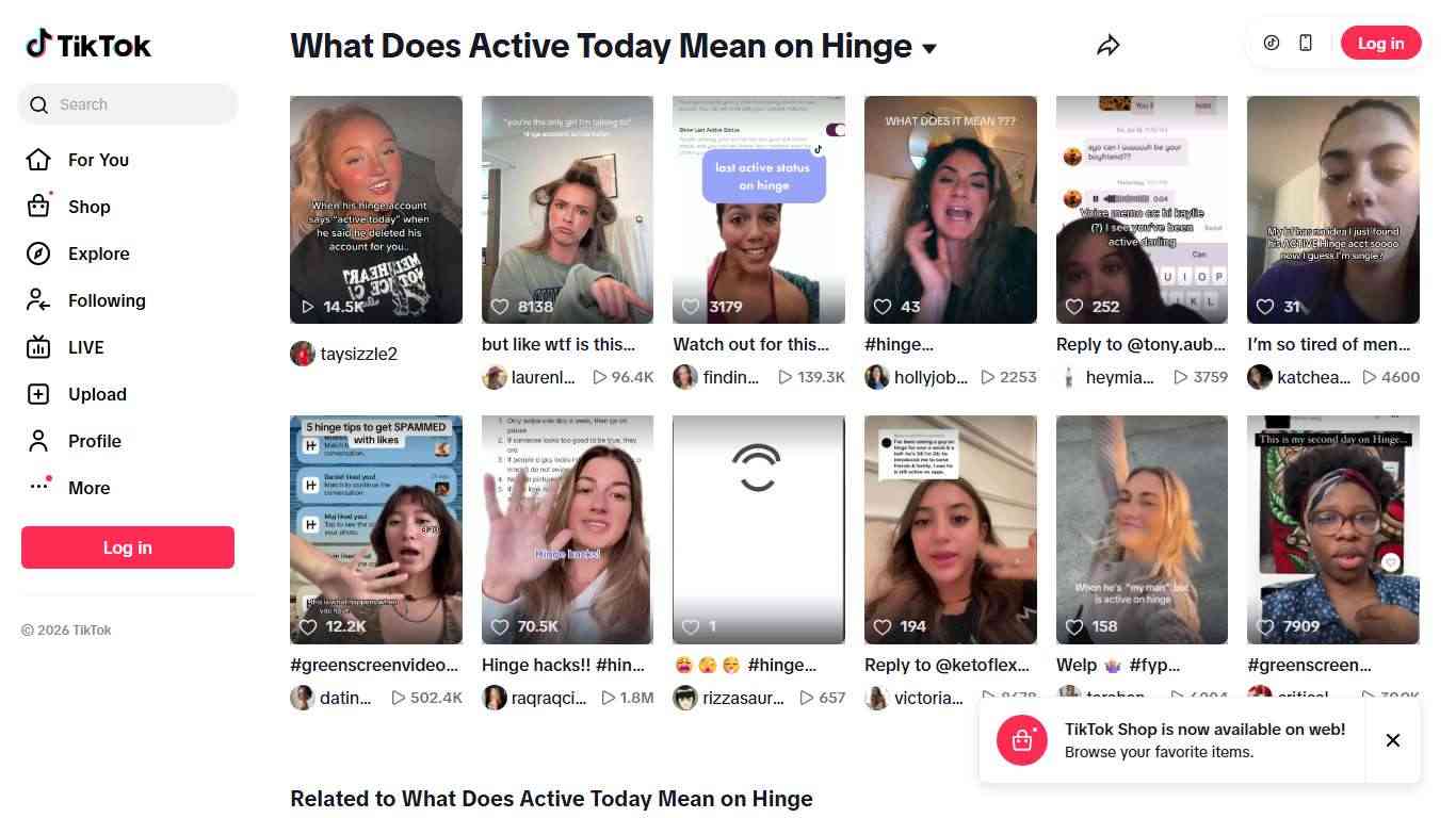 What Does Active Today Mean on Hinge | TikTok